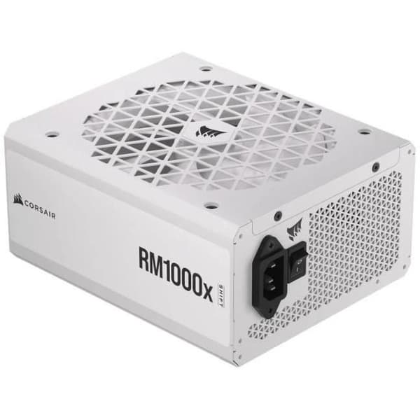 CORSAIR - Virtalähde - RM1000x Shift White Cybenetics - Täysin modulaarinen ATX - 80 Plus Gold -sertifioitu - 1000 wattia Valkoinen