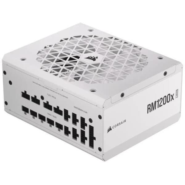 CORSAIR - Virtalähde - RM1200x Shift White Cybenetics - Täysin modulaarinen ATX - Gold 80 Plus -sertifioitu - 1200 wattia