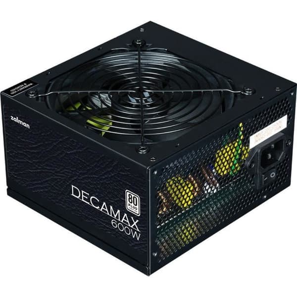 PC strømforsyning - ZALMAN - DecaMax 600W - 80+ - Ikke-modulær - 120mm blæser - Sort