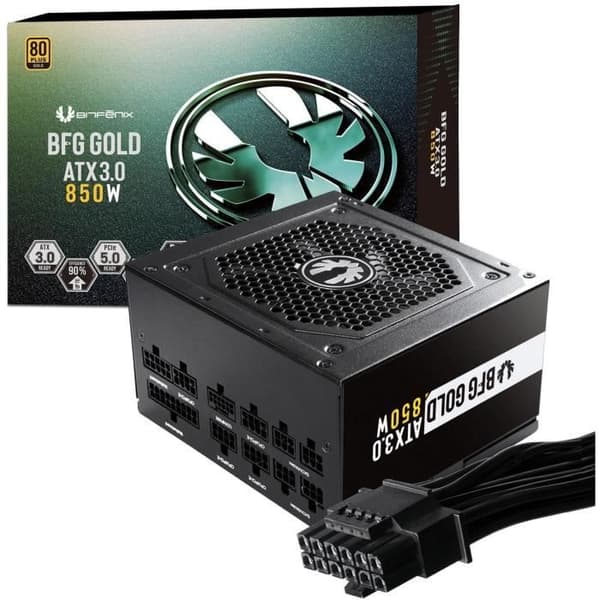 BITFENIX BFG GOLD 850W (80+ Guld) ATX 3.0 - PC strømforsyning - 850W