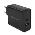 Miniatyrbild 1 av 3: Laddare - Qoltec nätadapter - 52380 - Ultrasnabb PD laddare 1xUSB-C 1xUSB 65W 5-20V 1,5-3,25A Svart