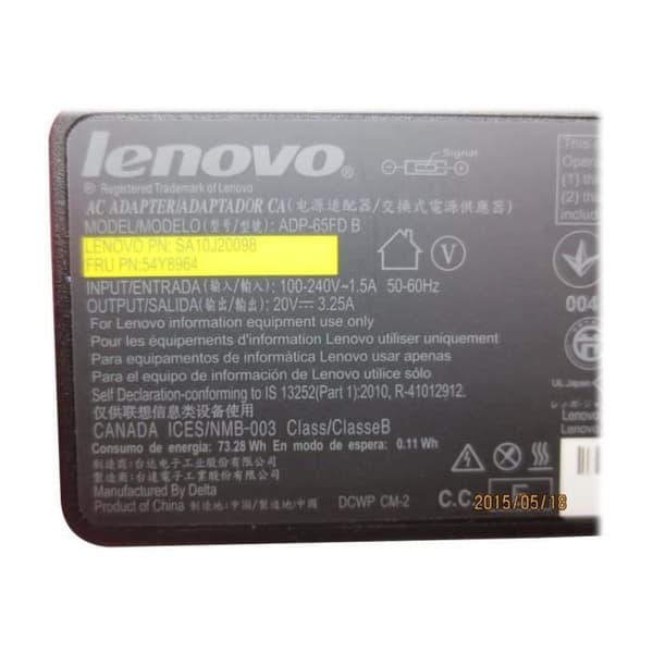 Lenovo 100-240V 65 Watt FRU AC-nätadapter för ThinkCentre M600