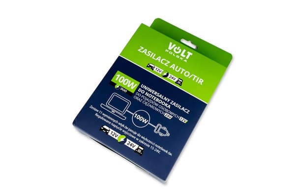 TIR Laptop Bilstrømadapter 100W 12-24V (cigaretlighterstik)