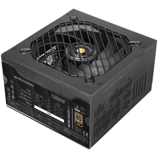Virtalähde Mars Gaming MPB1000PSI ATX 1000 W 80 Plus Gold musta
