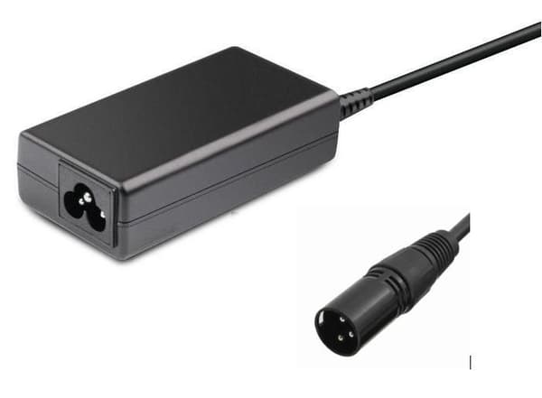 CoreParts elcykel strømadapter 84W 42V 2A med kanonstik, med EU-kabel, MBXEBIKE-AC0002