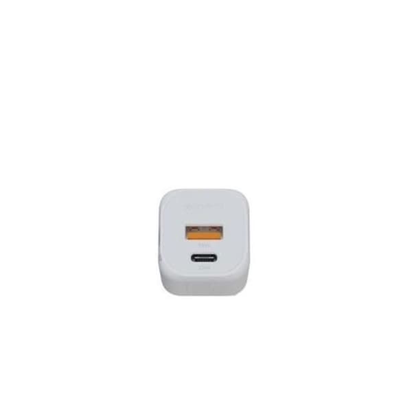 20W GaN² Vit XTORM väggladdare - XT-XEC020 - Dubbel port - Kompakt och lätt