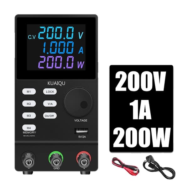 Høj spænding programmerbar DC-strømforsyning, RS232-tilslutning, justerbar udgangsspænding,RS232-200V1A 200W
