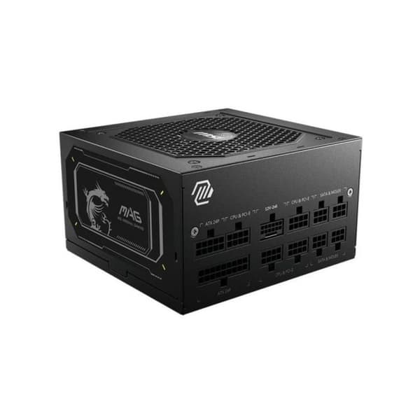MSI MAG A750GL PCIE5 II ATX 3.1 750W 80 Plus Gold Modulaire Svart