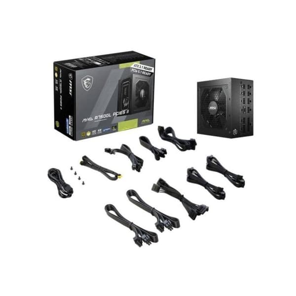 MSI MAG A750GL PCIE5 II ATX 3.1 750W 80 Plus Gold Modulaire