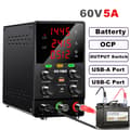 Miniatyrbillede 2 af 2: Justerbar DC Strømforsyning, 30V 10A Output, Flere Beskyttelser,AC 220V = Vekselstrøm 220V, Nyeste SætA 60V5A