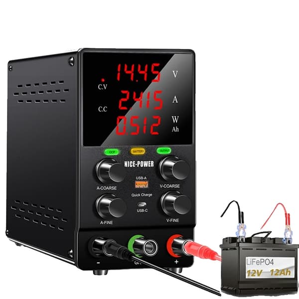 Justerbar DC Strømforsyning, 30V 10A Output, Flere Beskyttelser,AC 220V = Vekselstrøm 220V, Nyeste SætA 60V5A