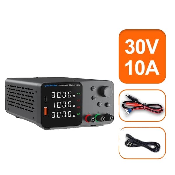 Laboratoriovirtalähde, säädettävä jännite, esiasetettu jännitevirtalähtö, TPS3010