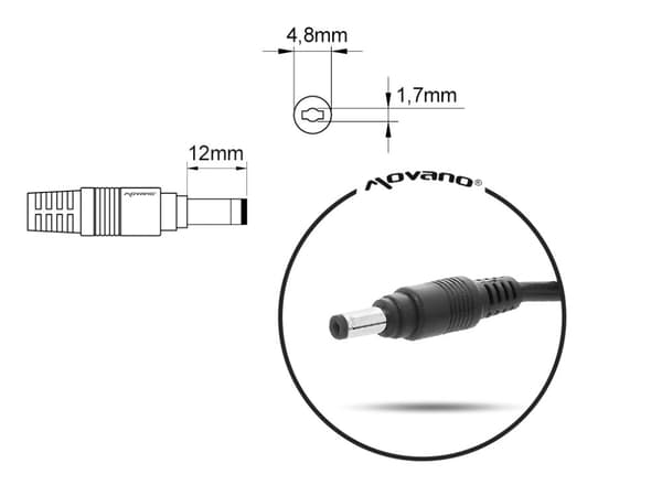 65W bilstrømadapter til HP 19,5v 3,33a 4,8x1,7