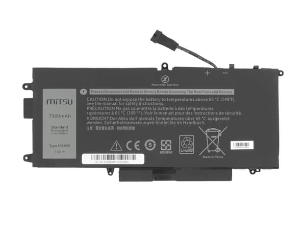 K5XWW Batteri til Dell Latitude 5289 7390 2-i-1 - 7300mAh