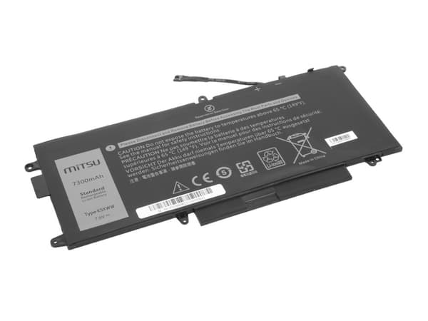 K5XWW Batteri til Dell Latitude 5289 7390 2-i-1 - 7300mAh