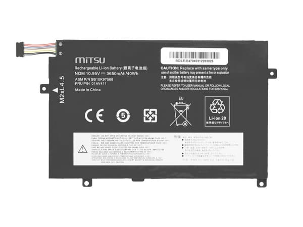 Akku 01AV411 Lenovo ThinkPad E470 E475 -laitteeseen