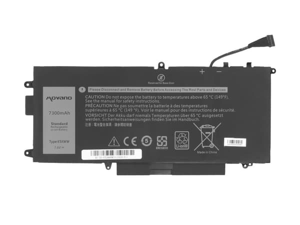 K5XWW Batteri til Dell Latitude 5289 7390 2-i-1 - 7300mAh