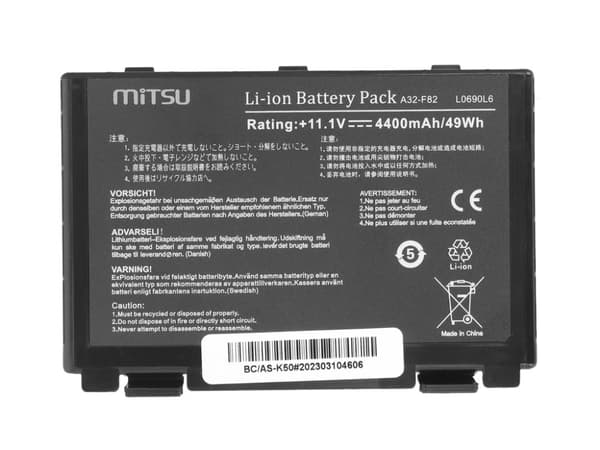 A32-F82 batteri til Asus F82 K40 K50 K60 K70