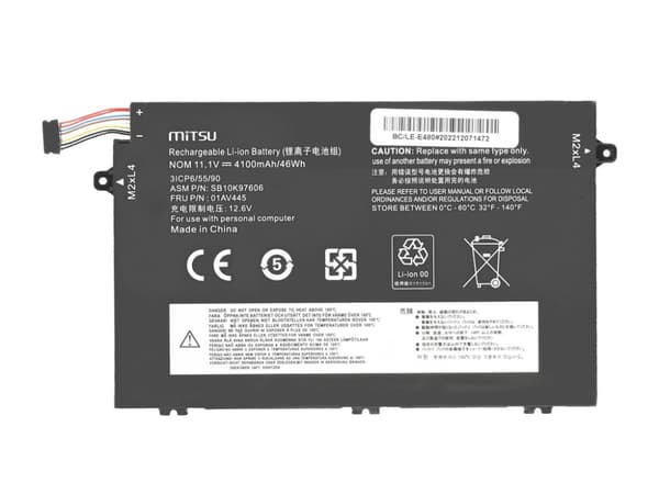 Batteri 01AV445 til Lenovo ThinkPad E14 E15 E480 E580 E590