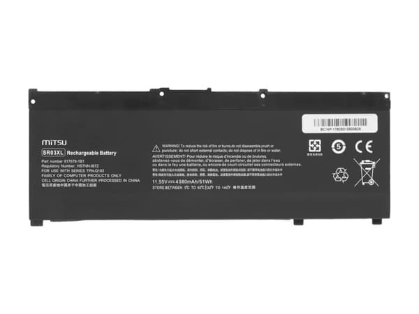 SR03XL batteri til HP Gaming 15 17 Omen 15-DC