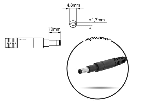 Strømforsyningsoplader til HP 19,5v 3,33a 65W 4,8x1,7mm