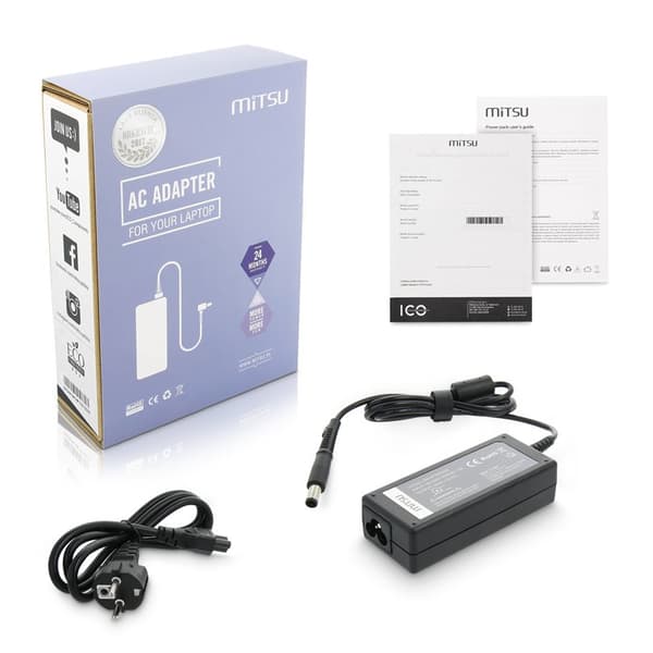 HP Oplader 19,5v 3,33a 65W 7,4x5,0mm ben