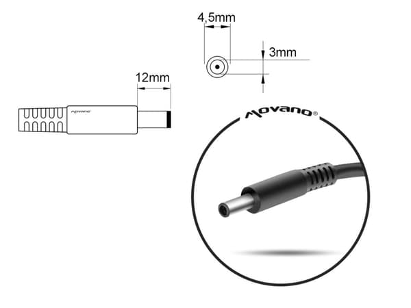 Oplader til Dell 19.5v 4.62a 90W 4.5x3.0mm ben
