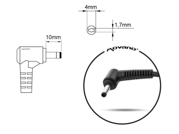 Oplader til Dell 19.5v 4.62a 90W 4.0x1.7mm