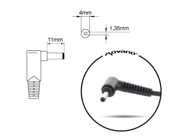 Oplader til Asus 19v 3.42a 65W 4.0x1.35mm