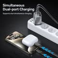 Miniatyrbild 5 av 5: WEKOME WP-U02 Mecha Series - 2x USB-C Super Fast GaN 40W väggladdare (Silver)