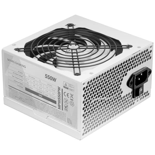 ATX-nätaggregat - Mars Gaming - MPIII550P - 550W - 5 års garanti - FDB-fläkt 120mm