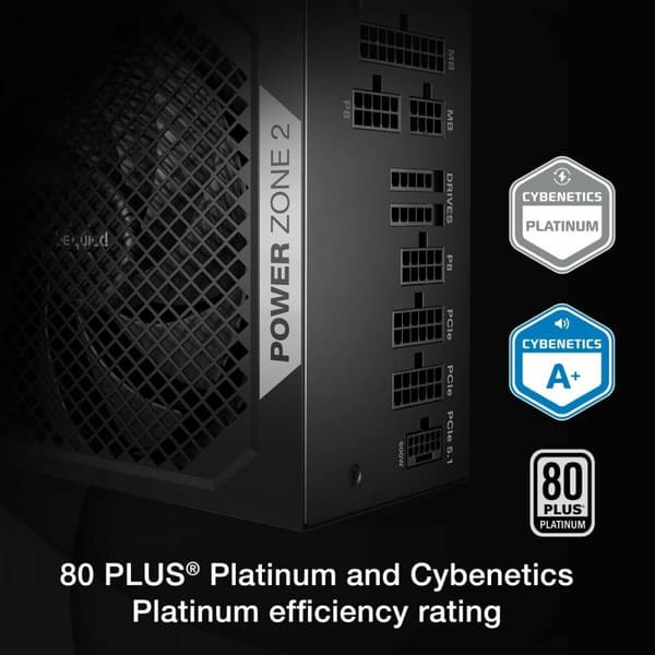 Strømforsyning Be Quiet! BP007EU ATX 850 W RoHS CE 80 PLUS Platinum WEEE BSMI CB