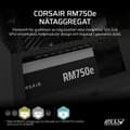Miniatyrbild 5 av 11: Strömtillförsel Corsair CP-9020295-EU ATX 750 W 80 Plus Gold