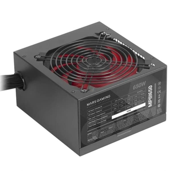 Strømforsyning Mars Gaming MPIII650 ATX 650 W CE - RoHS Sort