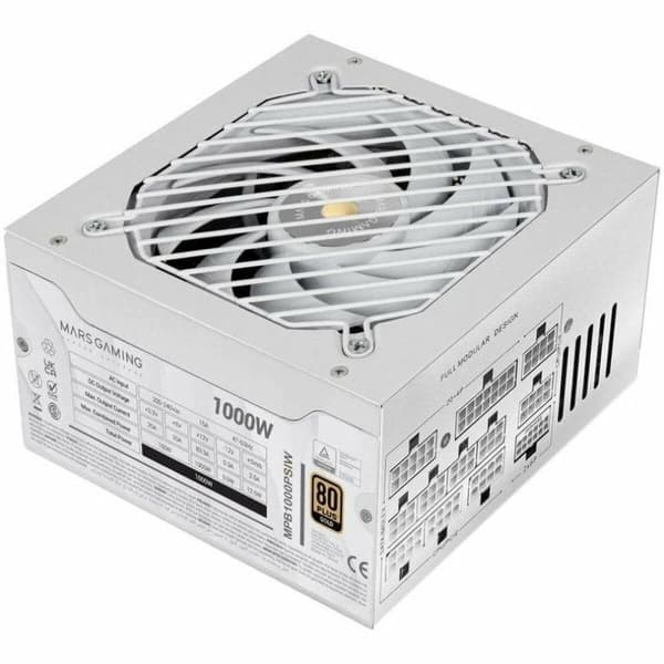 Strømforsyning Mars Gaming MPB1000PSIW ATX 1000 W 80 Plus Gold Hvid