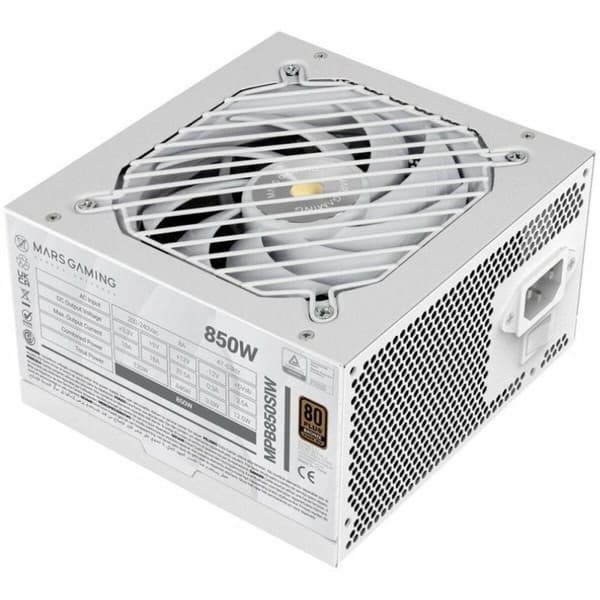 Strømforsyning Mars Gaming MPB850SIW ATX 850 W 80 Plus Bronze Hvid