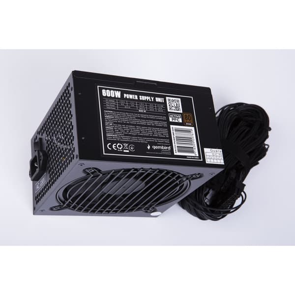 Strømforsyning GEMBIRD CCC-PSU80P-BBP-600 600 W 80 Plus Bronze