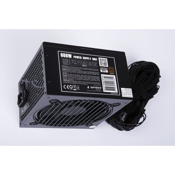 Strømforsyning GEMBIRD CCC-PSU80P-BBP-600 600 W 80 Plus Bronze