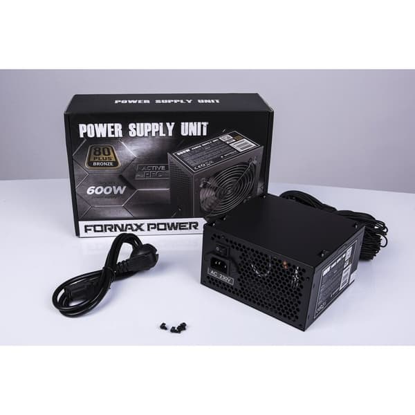 Strømforsyning GEMBIRD CCC-PSU80P-BBP-600 600 W 80 Plus Bronze