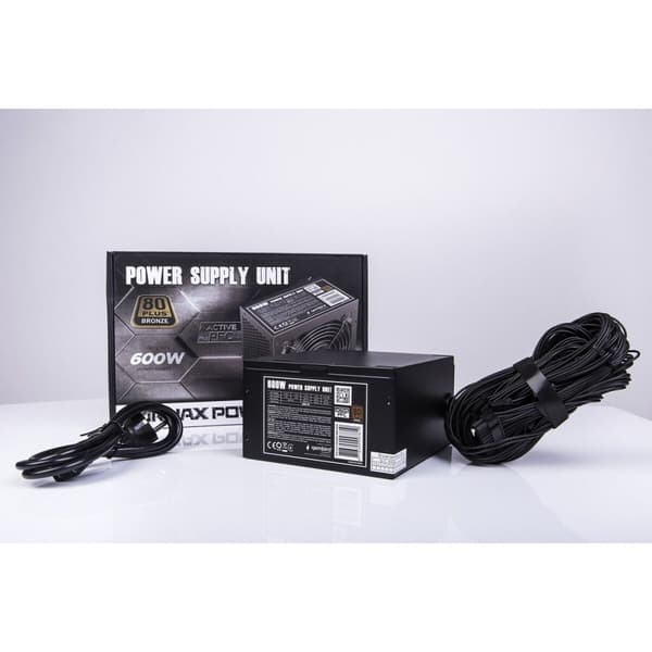 Strømforsyning GEMBIRD CCC-PSU80P-BBP-600 600 W 80 Plus Bronze