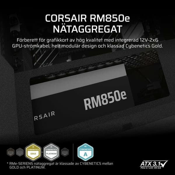 Strömtillförsel Corsair 850 W 80 Plus Gold
