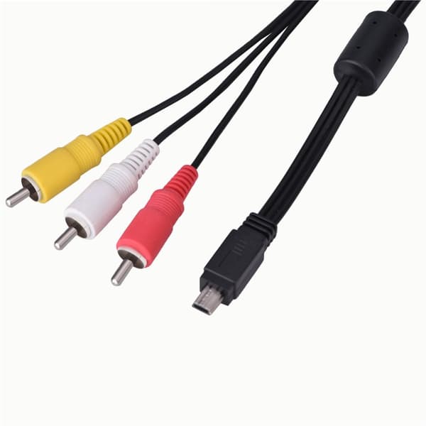 Mini USB till 3 RCA Video Audio AV-kabel för Canon-kamera IXUS 990 IS 980 IS 970 IS 870 IS 200