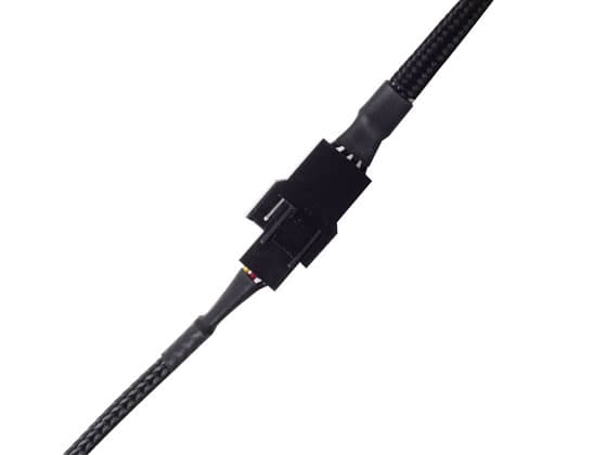 SilverStone CPF03 - Forlengelseskabel for viftestrømforsyning - 4-pins PWM (hunn) til 4-pins PWM (hann) - 30 cm - svart