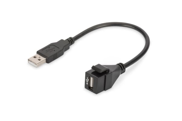 DIGITUS Professional DN-93402 - Modulær innsats - USB 2.0 Type A - svart, RAL 9005