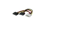 Goobay 68524, 0,13 m, 4-pin 5.25, 2x 15-pin S-ATA, Hankjønn, Hunkjønn, Rett