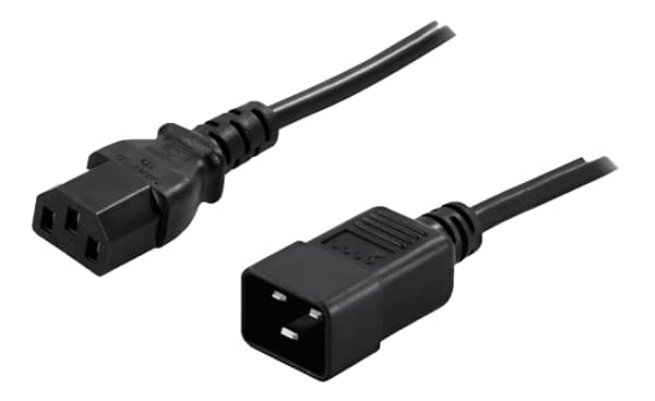 PowerWalker - Strømforlengelseskabel - IEC 60320 C20 til power IEC 60320 C13 - 10 A - 1.8 m - for PowerWalker VI 1000 RLP, VI 2000 RLP