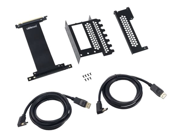 CableMod - PCIe-kortbøyle - DisplayPort x 2 - svart