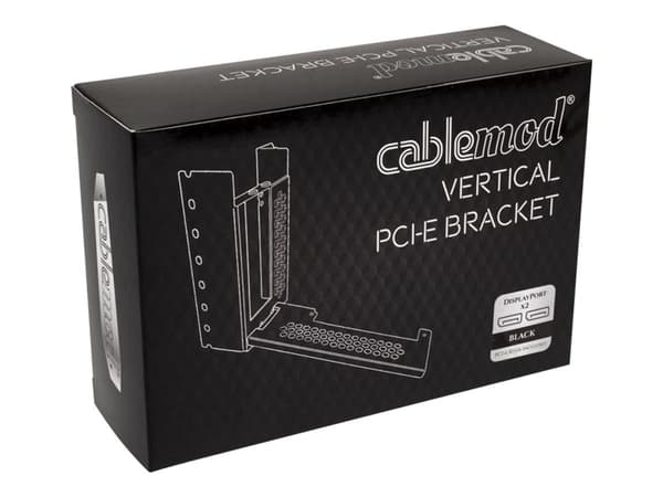 CableMod - PCIe-kortbøyle - DisplayPort x 2 - svart