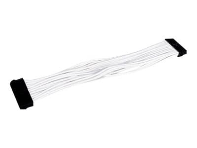 SilverStone PP07-MBW - Strømforlengelseskabel - 24-pins ATX (hunn) til 24-pins ATX (hann) - 30 cm - hvit