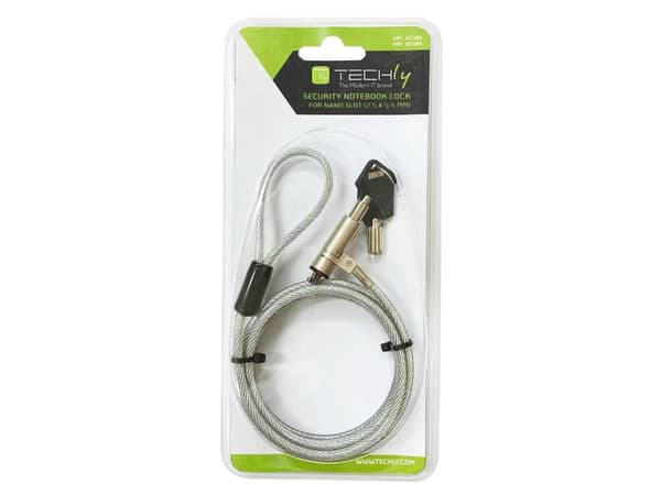 Techly IQ-LOK-15-K, 1,8 m, Avain, Hopea